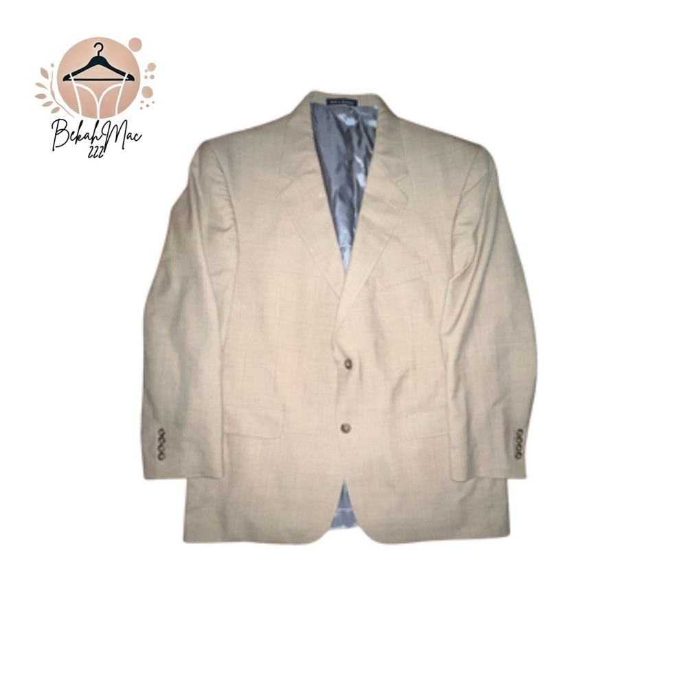 Lands’ End Tan Blazer 46R - Men’s Professional Suit Jacket